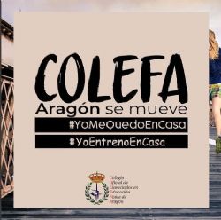 Ampliar foto: #yoentrenoencasa, nueva iniciativa del Colegio Oficial de Licenciados en Educación Física de Aragón